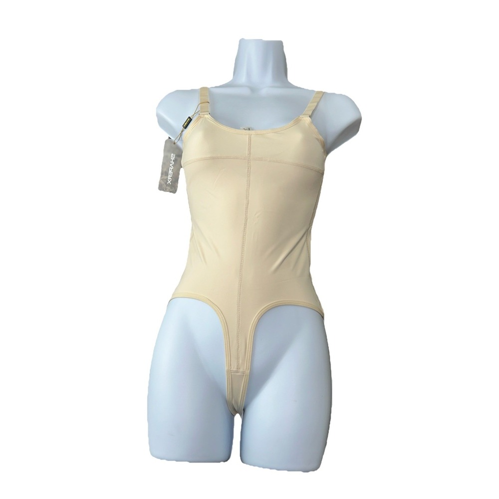 Shaperx Body Shaper Womens Small Beige 7095D Thong Shapewear Bodysuit NWT